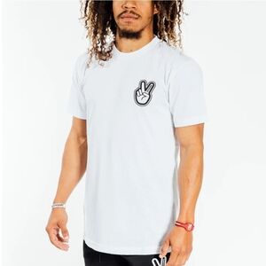 Deuce Outline T-shirt in Red and White